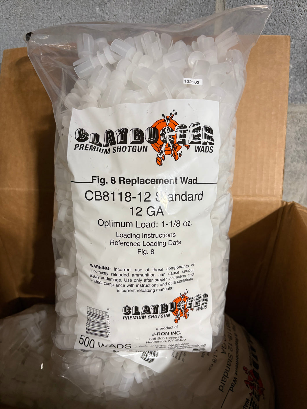 Claybuster 12 gauge shotgun wads